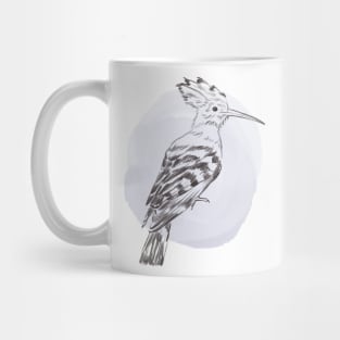 Hand drawn illustration of hoopoe forest bird Mug